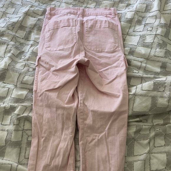 High rise skinny washed cargo pant in pink - Picture 4 of 4
